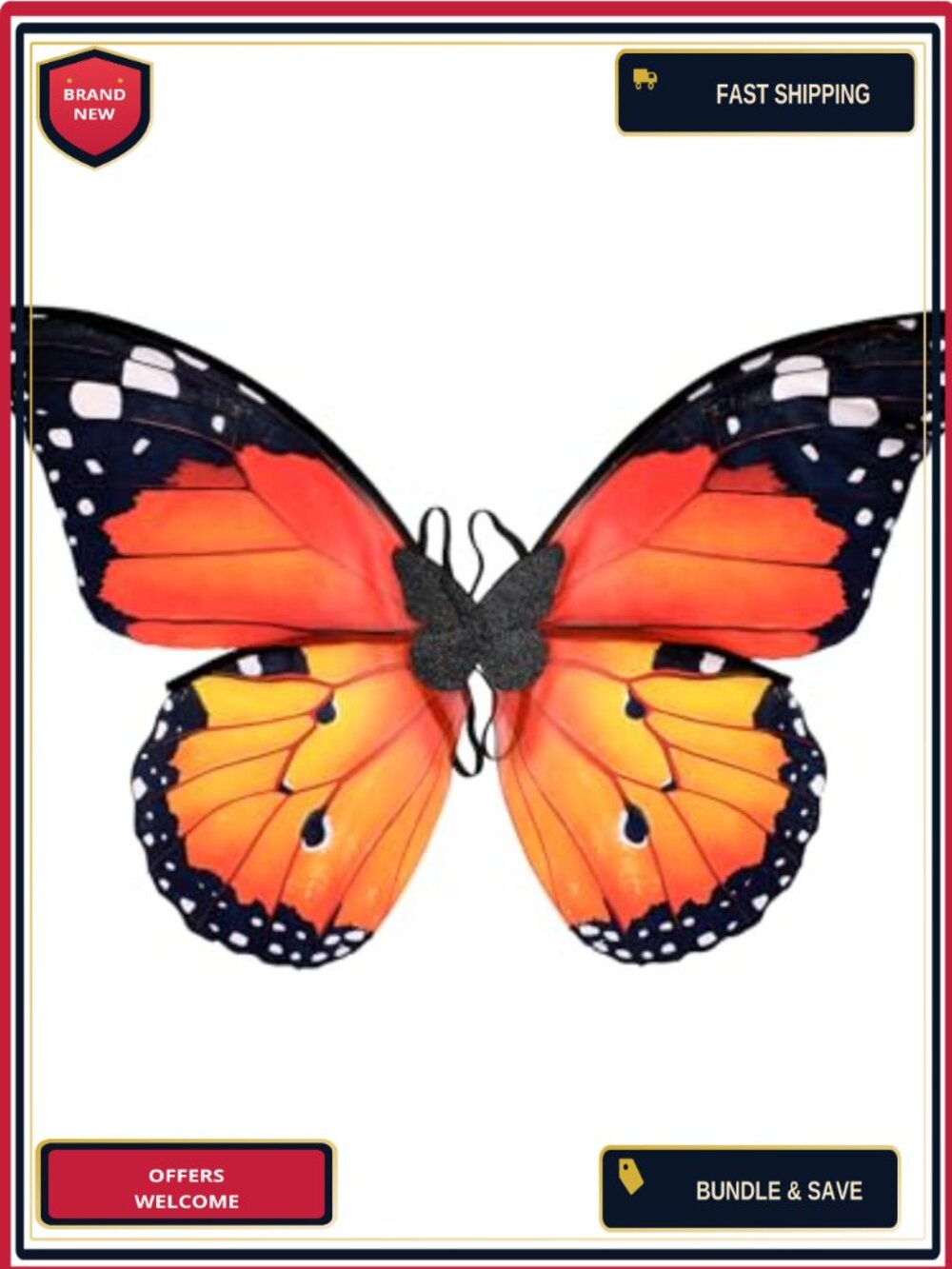 Butterfly Fairy Wings Costume Adult Organza Halloween Cosplay Accessory